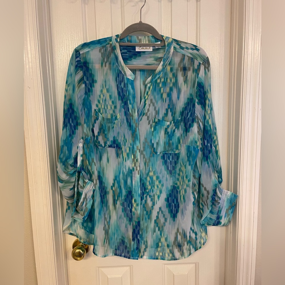 Simply Emma 2X sheer top